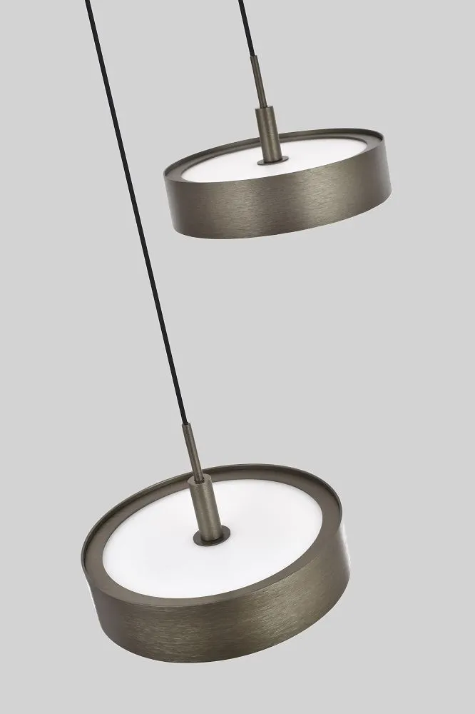 Lampa wisząca okrągła VALENSOLE 3 LED brązowa