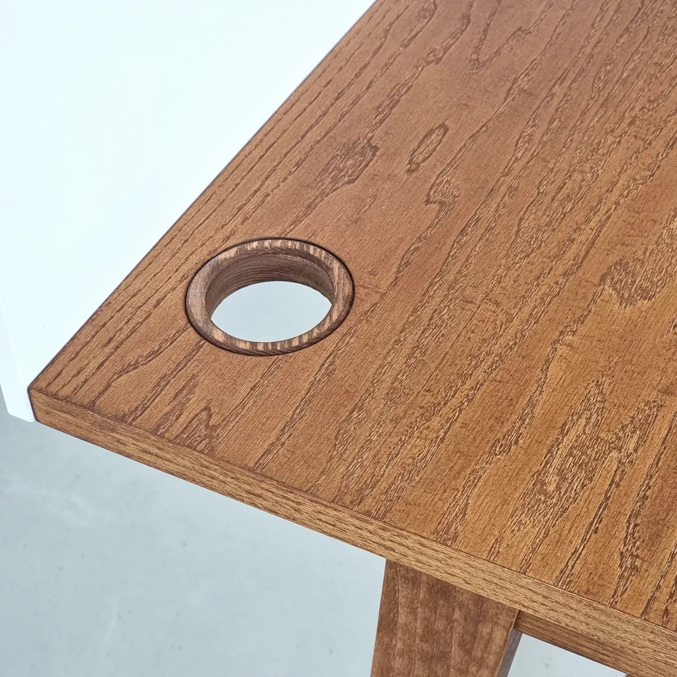 Biurko z szufladą LUKA 65x50 biały panel/ciemny dąb - NRGB_WDLUK1_WOOD_OAK