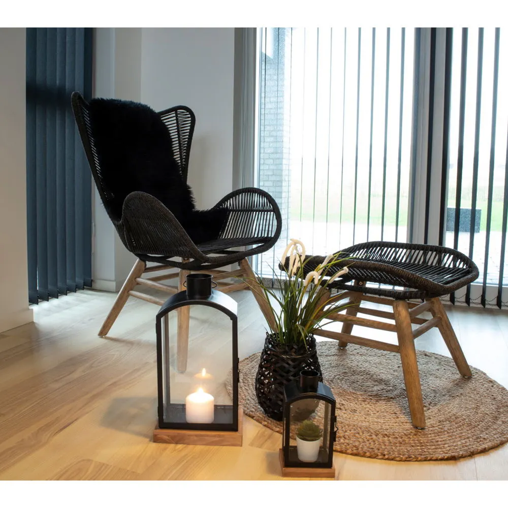 Skóra jagnięca LAMBSKIN 50x85 cm czarna - 3981004