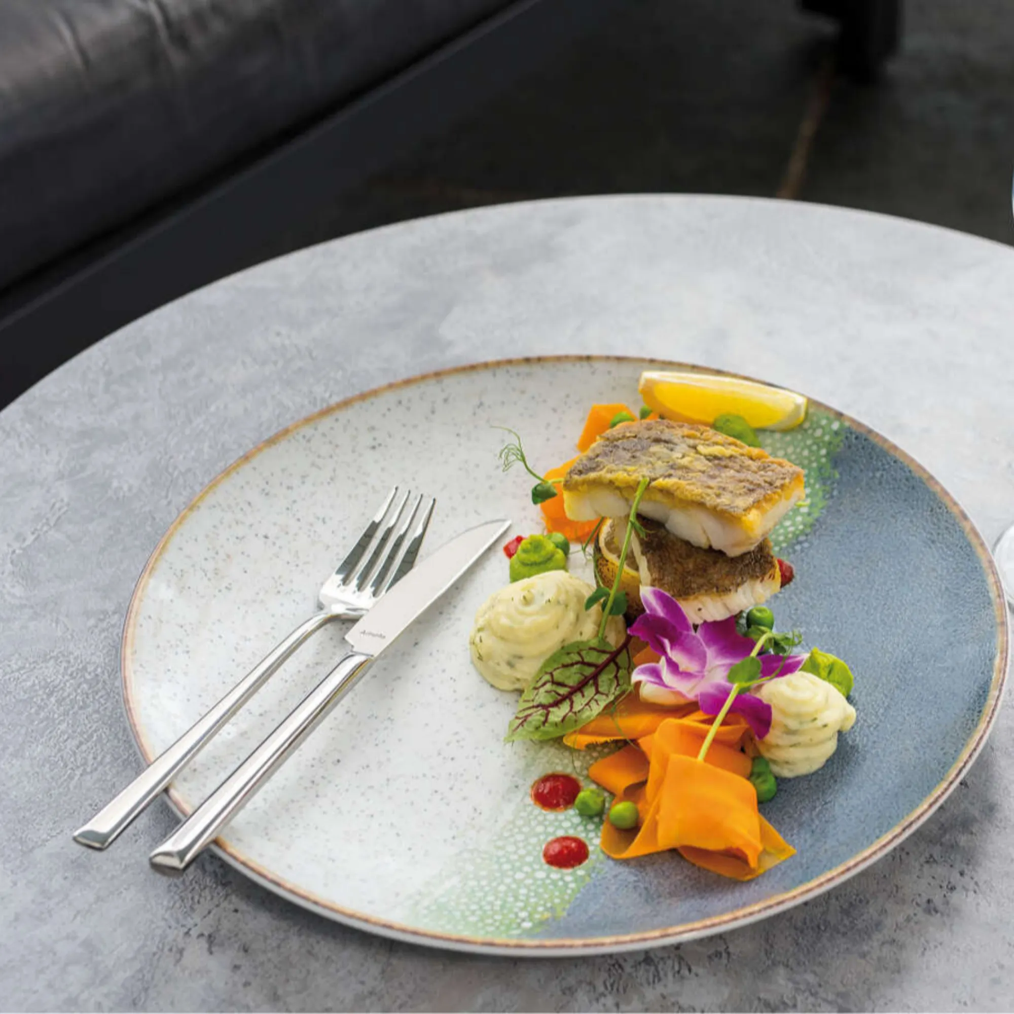 image dorsz, ryba, filet, danie, talerz