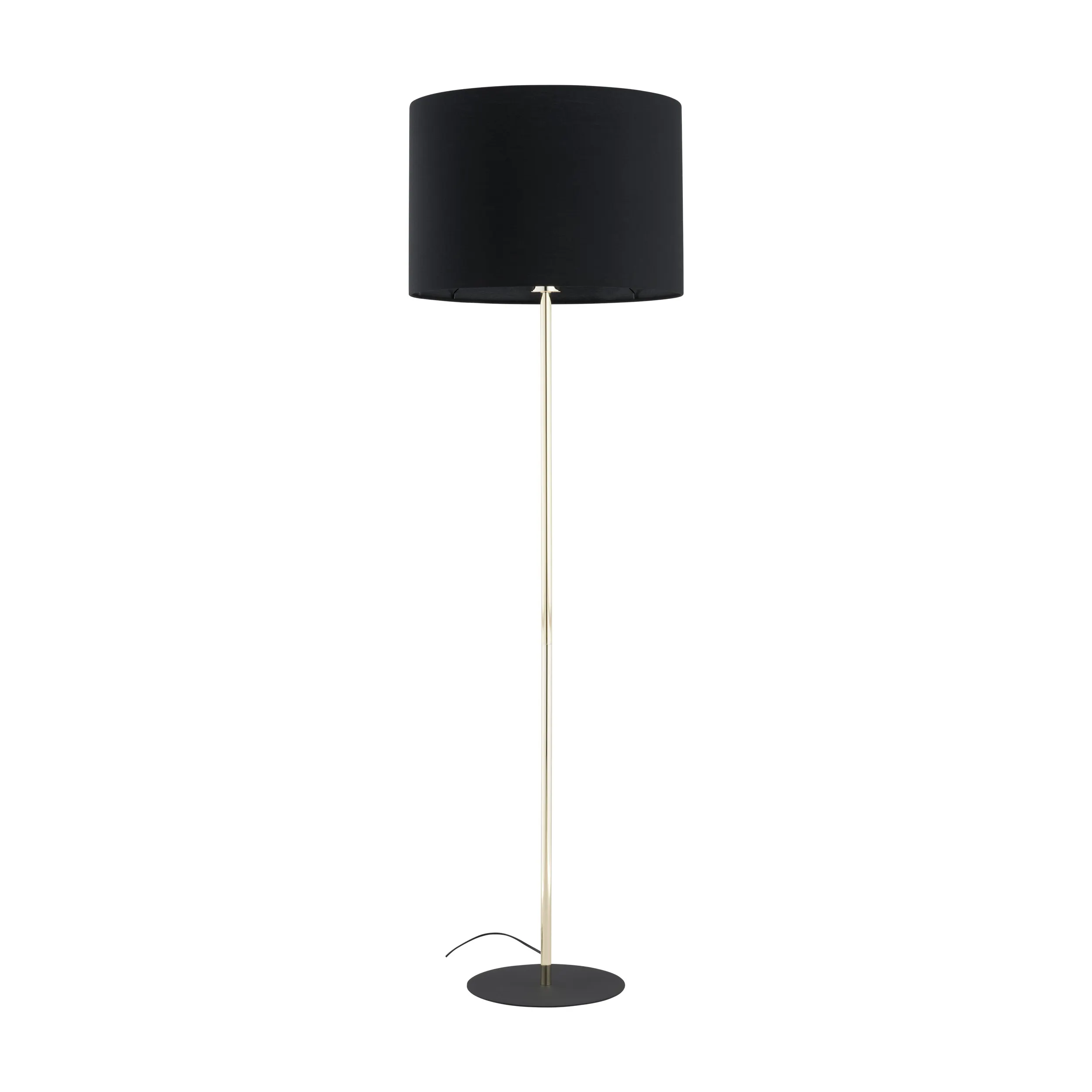 Lampa podłogowa czarna złota 155x50cm