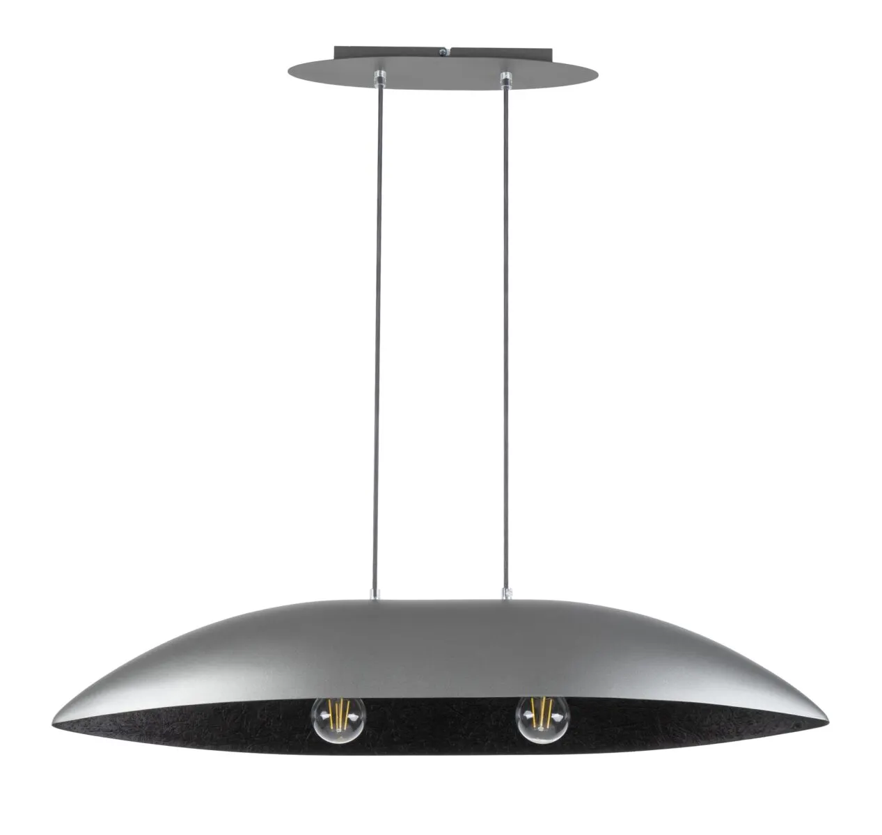Lampa wisząca GONDOLA M czarno-srebrna