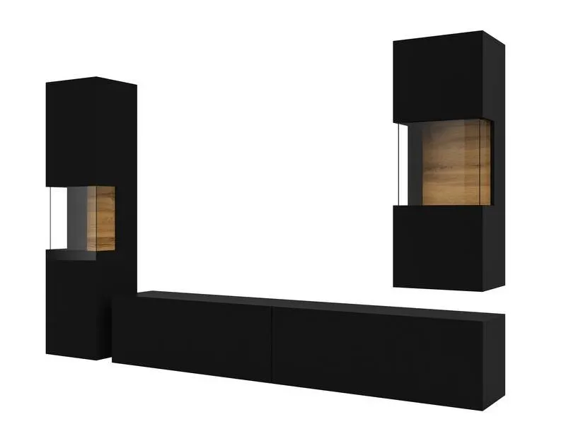 Meblościanka AVA stojąca/wisząca czarna - 24WNLM10