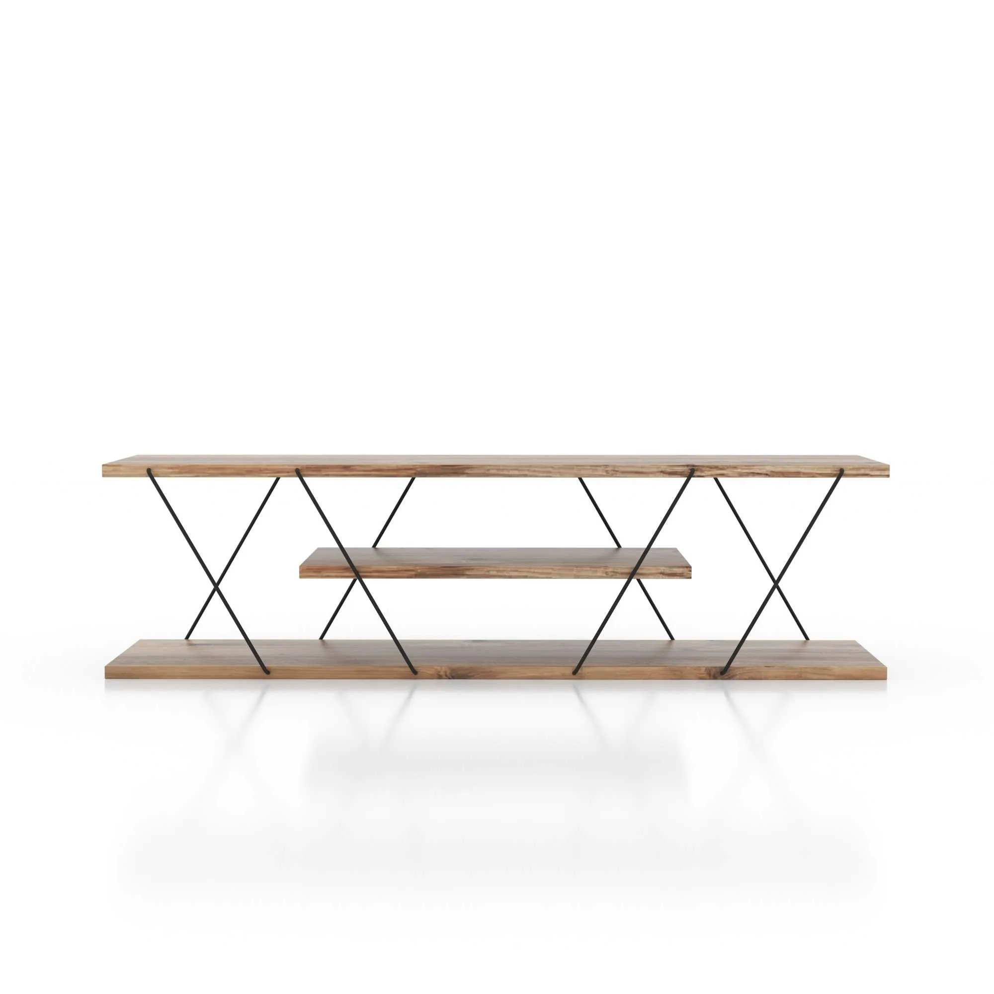 Stolik RTV z półką CANAZ V2 120 cm orzech czarny - ASI_854KLN3019