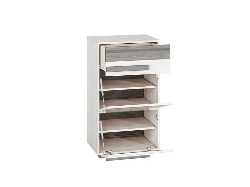 Szafka na buty z szufladą i 2 klapami BLANCO 20N sosna śnieżna - 1BLAN20N-001