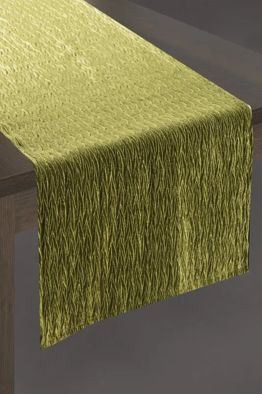 OBRUS ALINE 40X140 CM OLIWKOWY