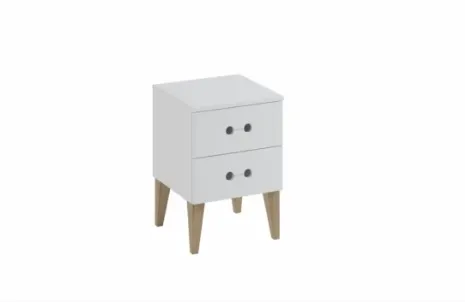 Szafka nocna z szufladami CUBE 40x40x58 biała Szafka nocna z szufladami CUBE 40x40x58 biała