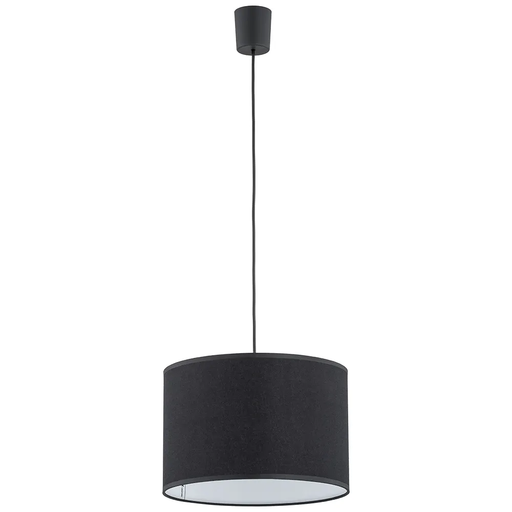 Lampa wisząca RONDO czarna biała wewnątrz okrągła 120x50cm