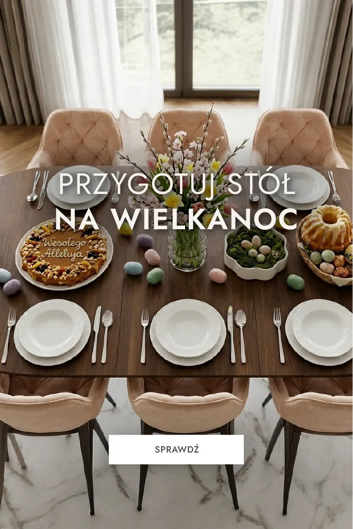 stół, Wielkanoc, dekoracja, naczynia, kwiaty