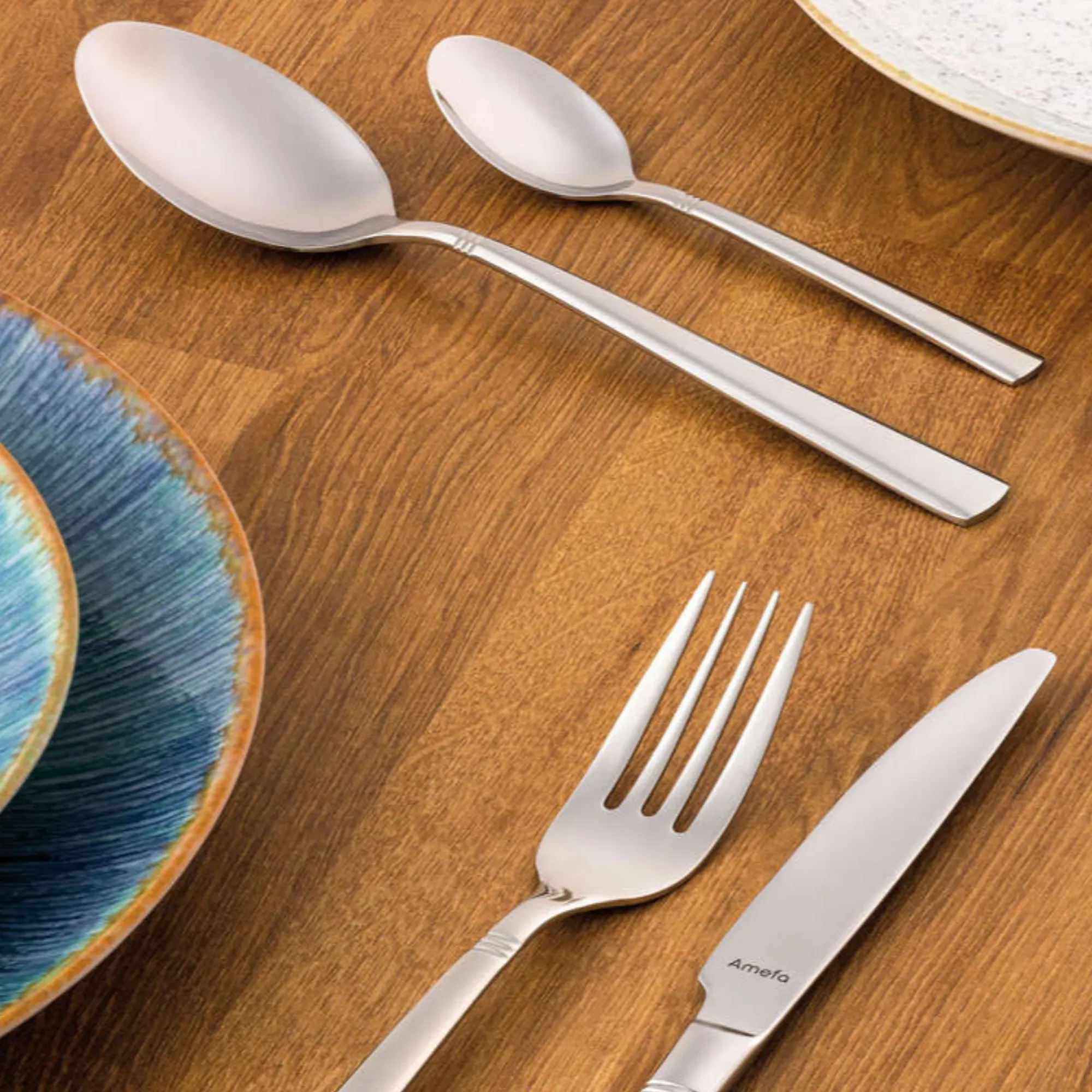 image sztućce, widełka, forki, noże, zestaw sztućców