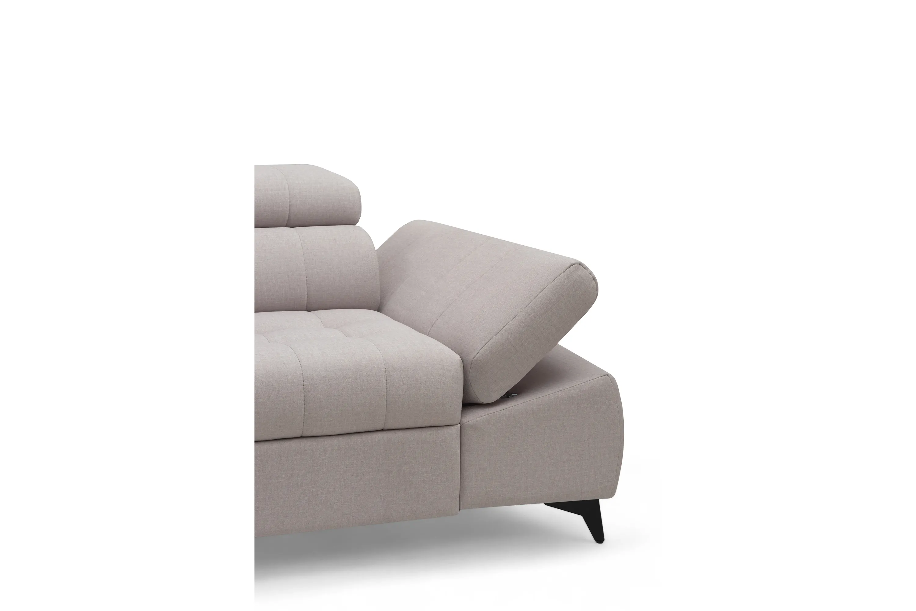 Narożnik lewostronny VALORIS L regulowane zagłówki i podłokietniki tkanina Maya 01 beżowy - B_162434