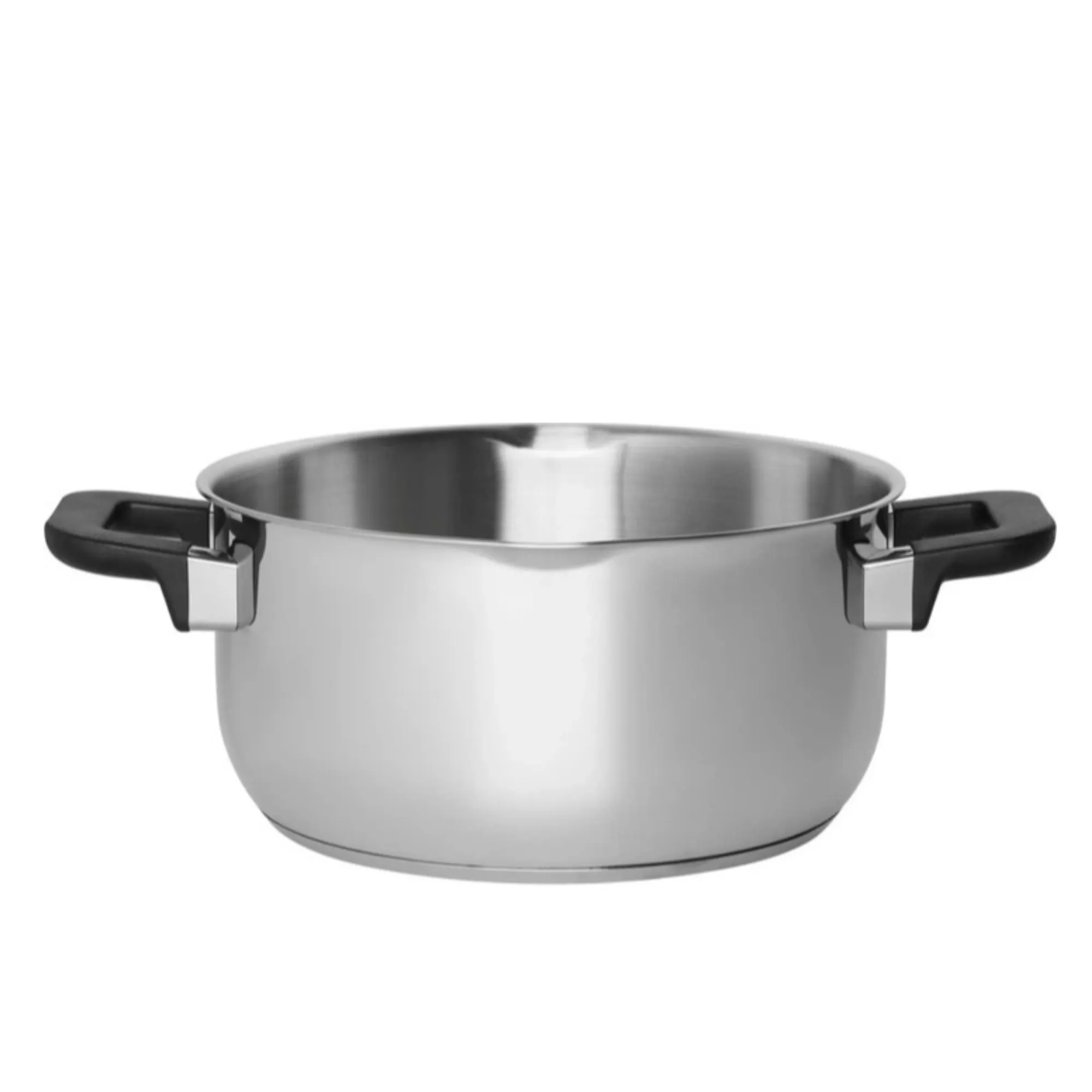 garnek, stalowy, bezniklowy, dwukolor, uchwyt