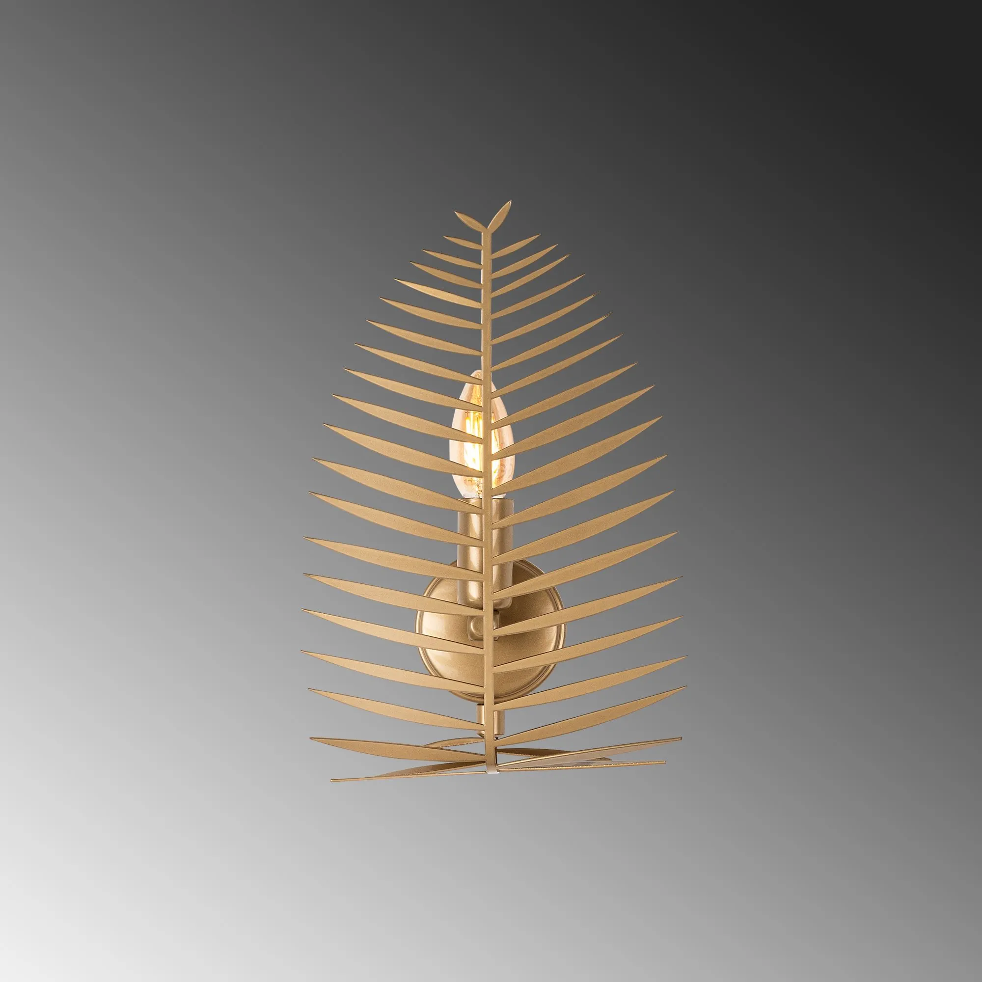 Lampa ścienna kinkiet LEAF 20x30 cm złota - ASI_892OPV2442