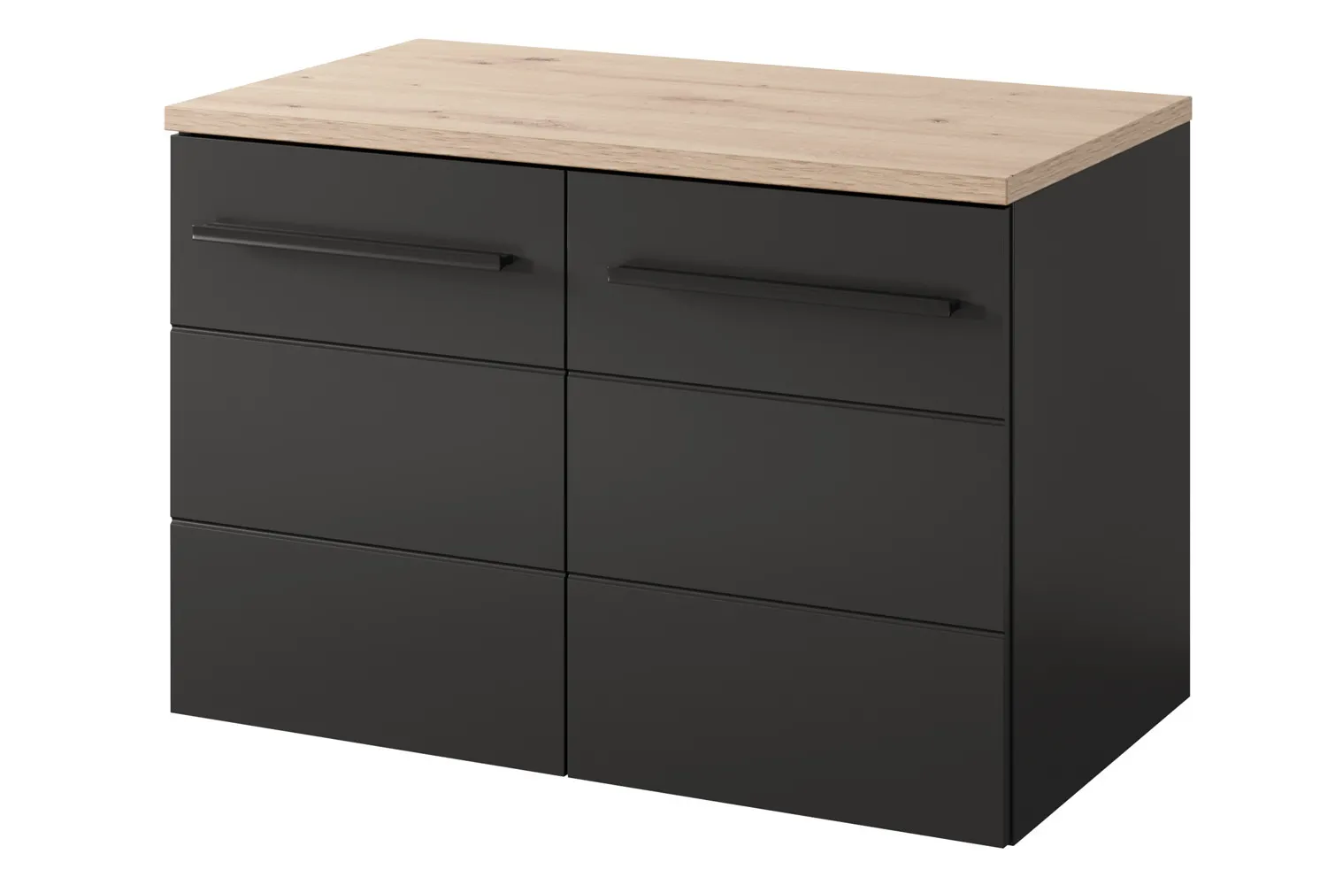 Szafka pod umywalkę SWING wisząca 57x60 czarny mat