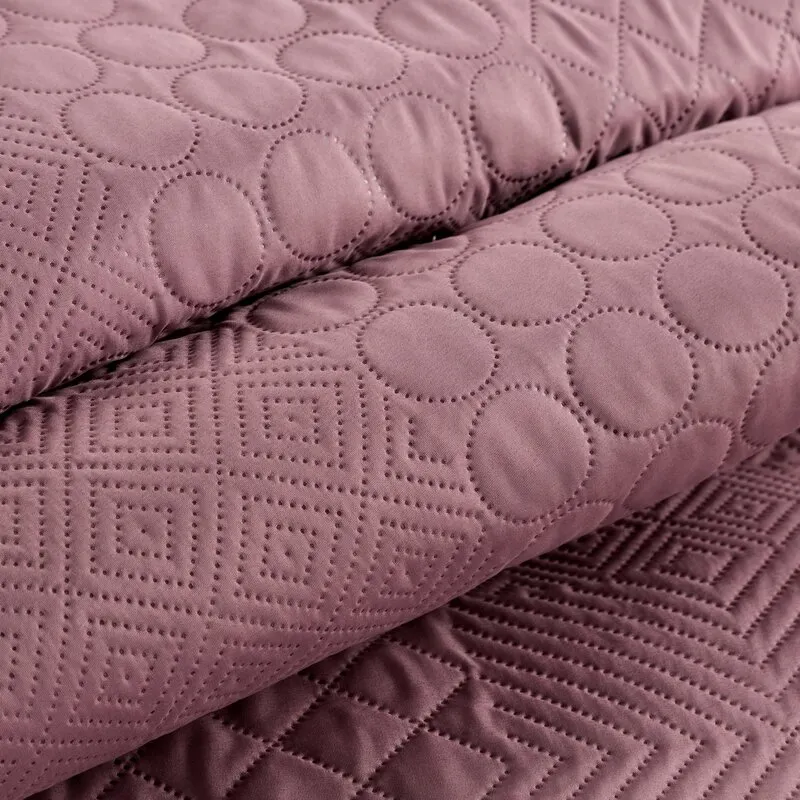 Narzuta pikowana D91 BONI 5 170 X 210 cm Różowy - EU_404729