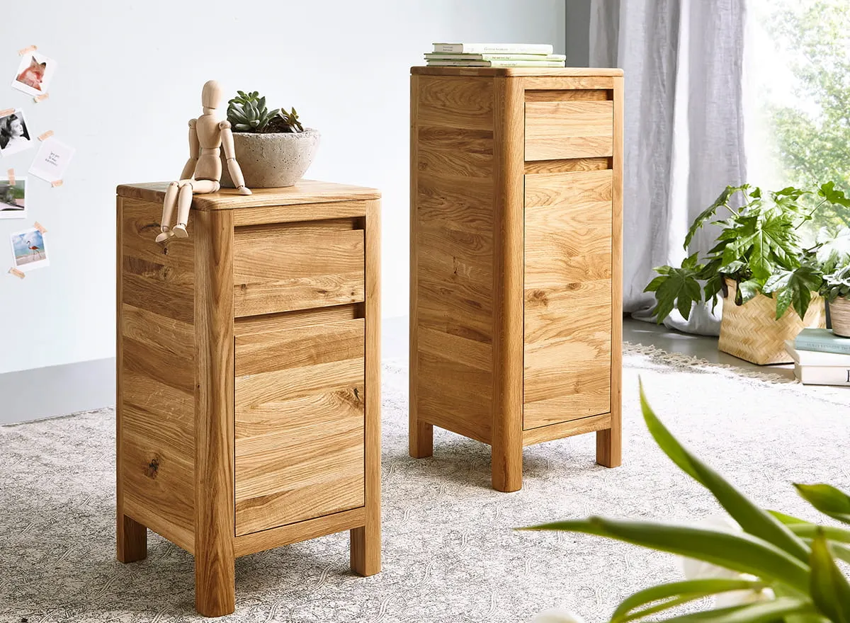 Komoda dębowa z szufladą niska Gialo 60x30x30 cm - 2SGIA22