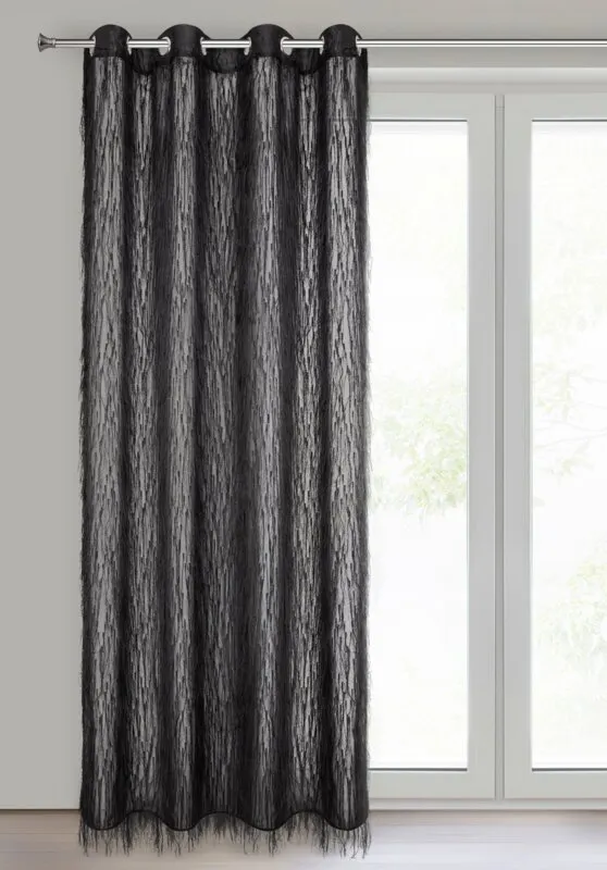 ZASŁONA GOTOWA AURORA 140 X 250 CM CZARNY - EU_463408