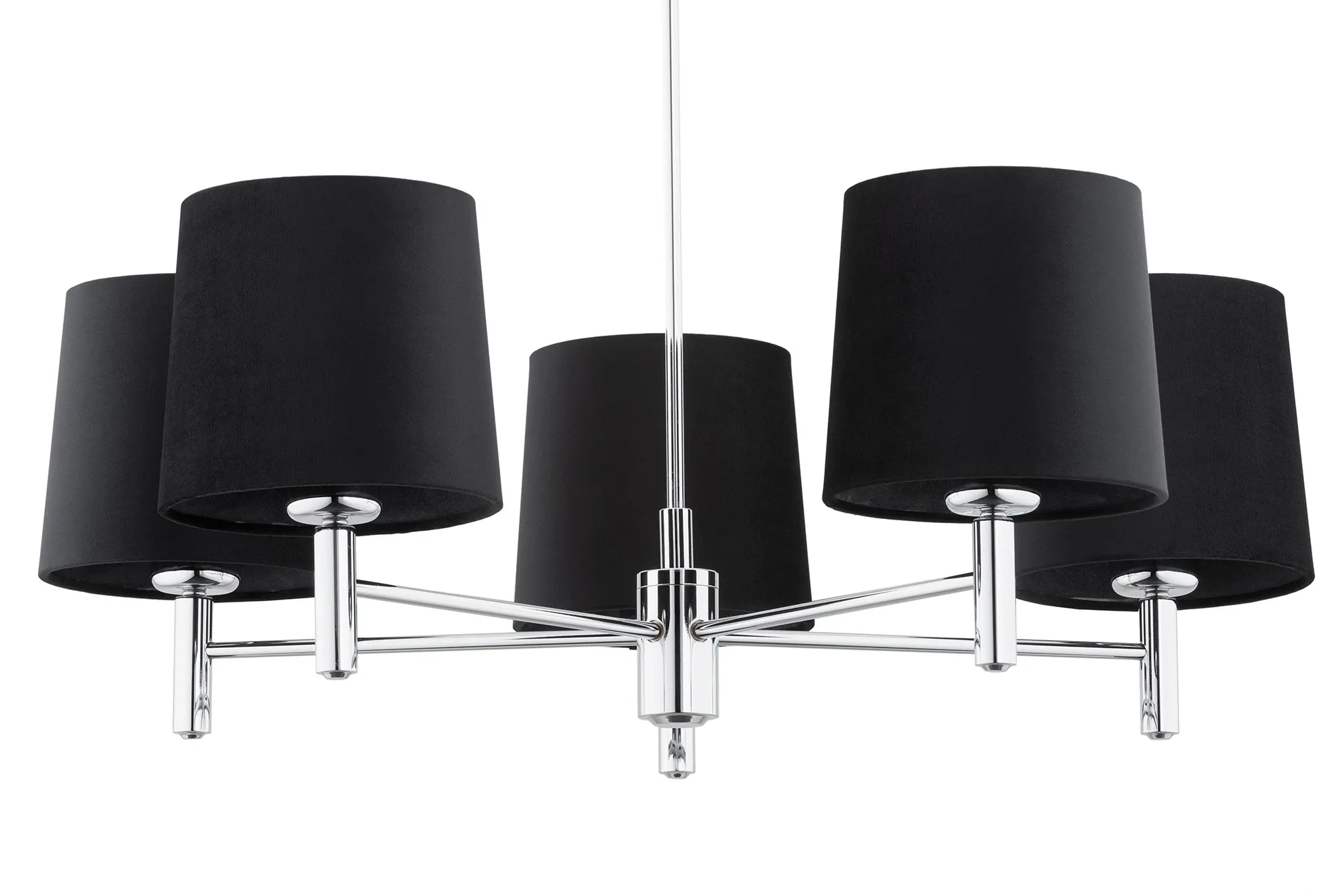 Żyrandol BOLZANO PLUS metalowy chromowany czarny 71x63cm - 2104