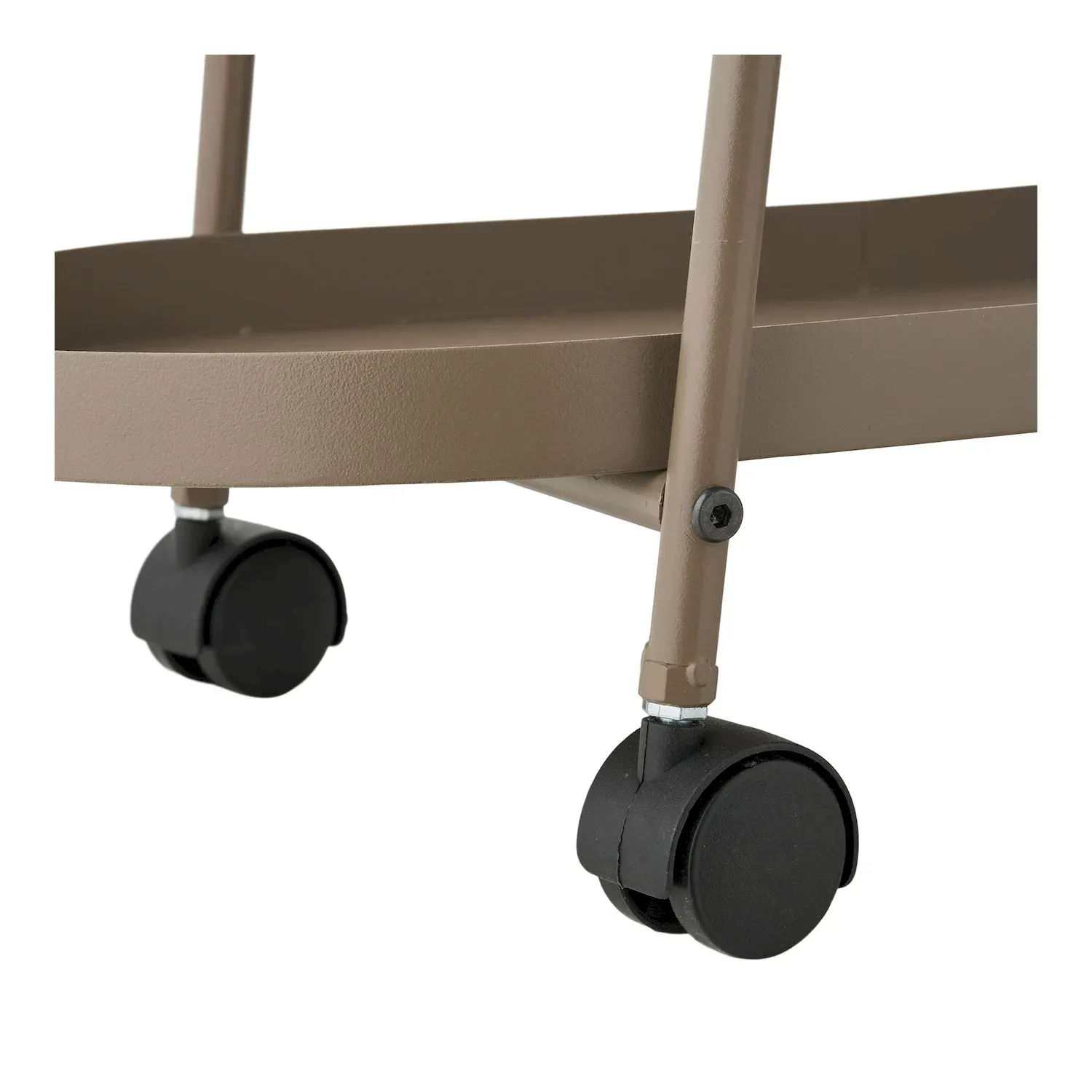 Wózek barowy stalowy na kółkach EMPOLI 2 półki 27,5x60x64 cm brązowy - 3301020