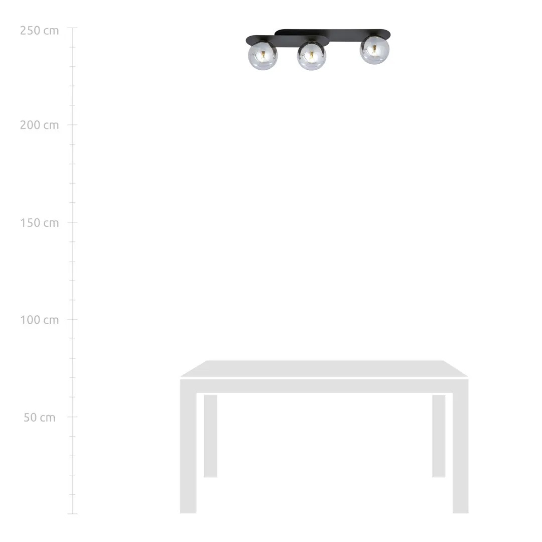 Lampa sufitowa PLAZA Czarny 1119/3 - 1119/3