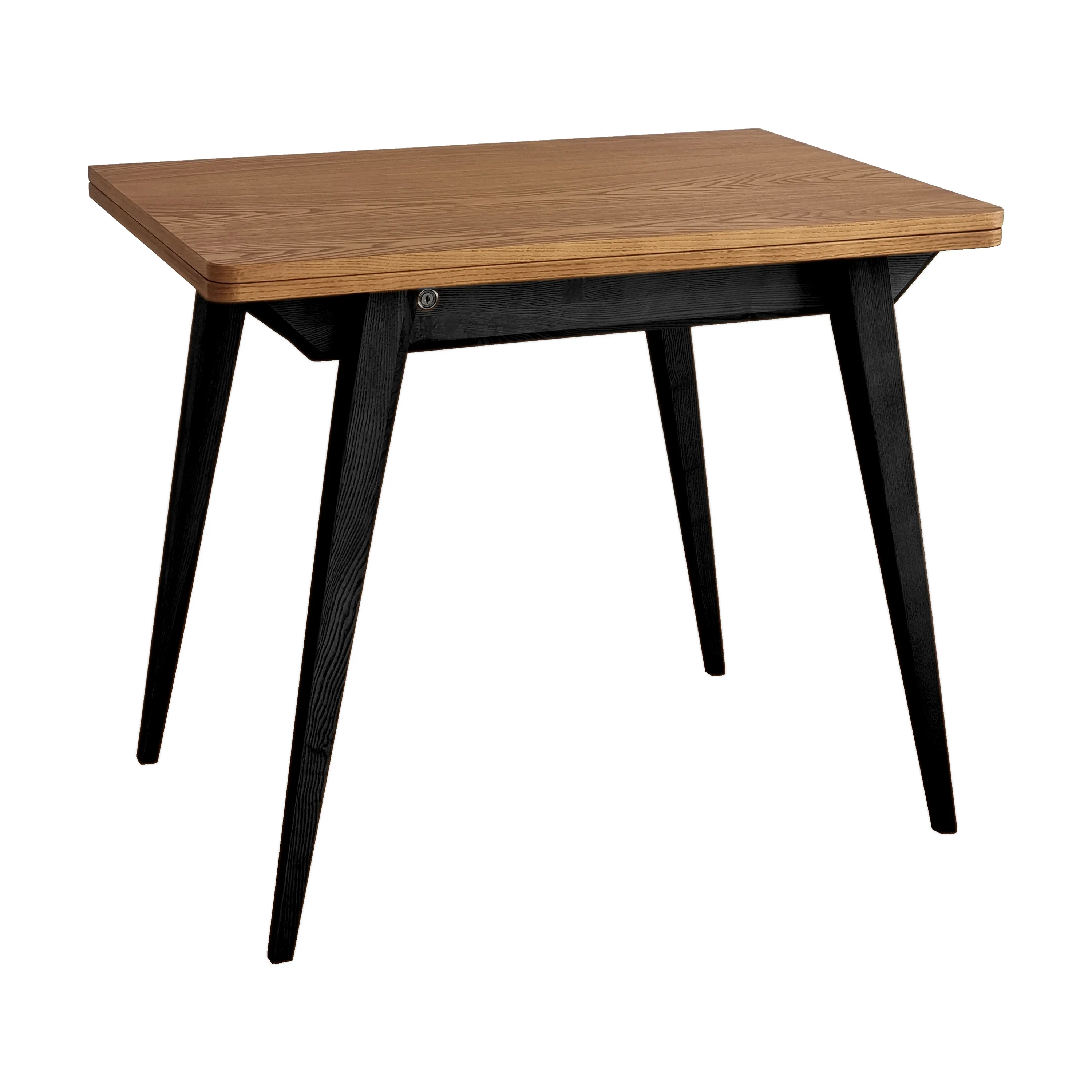 Stół rozkładany drewniany ENVELOPE 90x65cm dąb czarne nogi