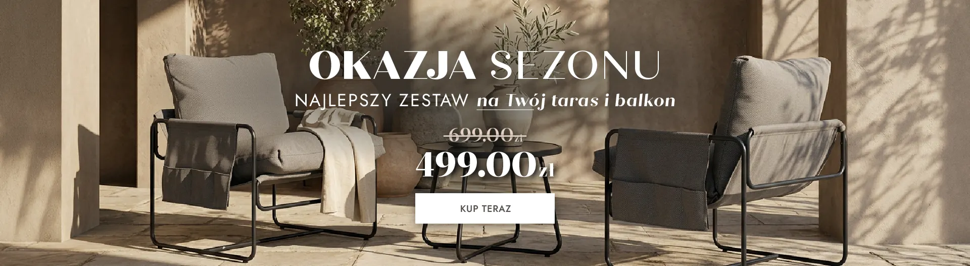 meble, fotel ogrodowy, tk, tapicerowany, metalowa rama