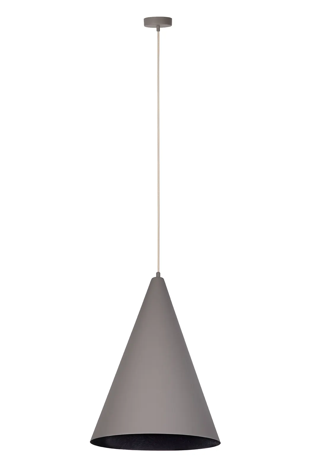 Lampa wisząca VESUVIO S taupe czarna