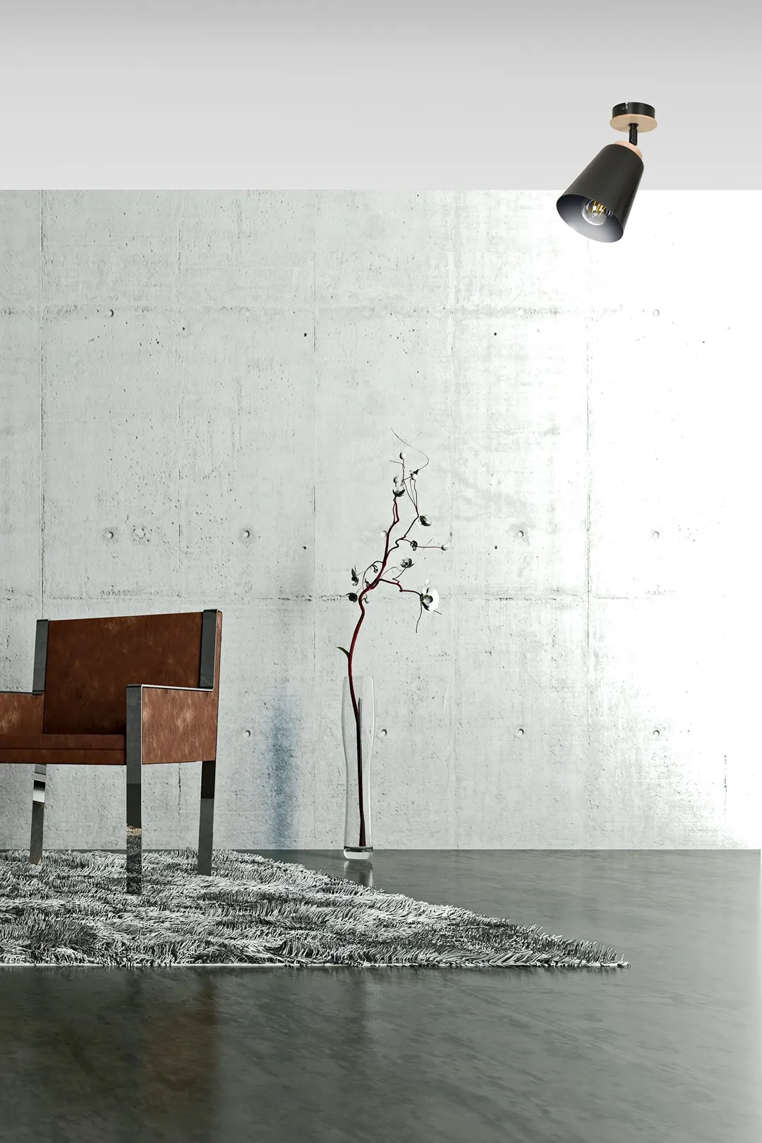 Lampa sufitowa ATLAS Czarny 725/1 - 725/1