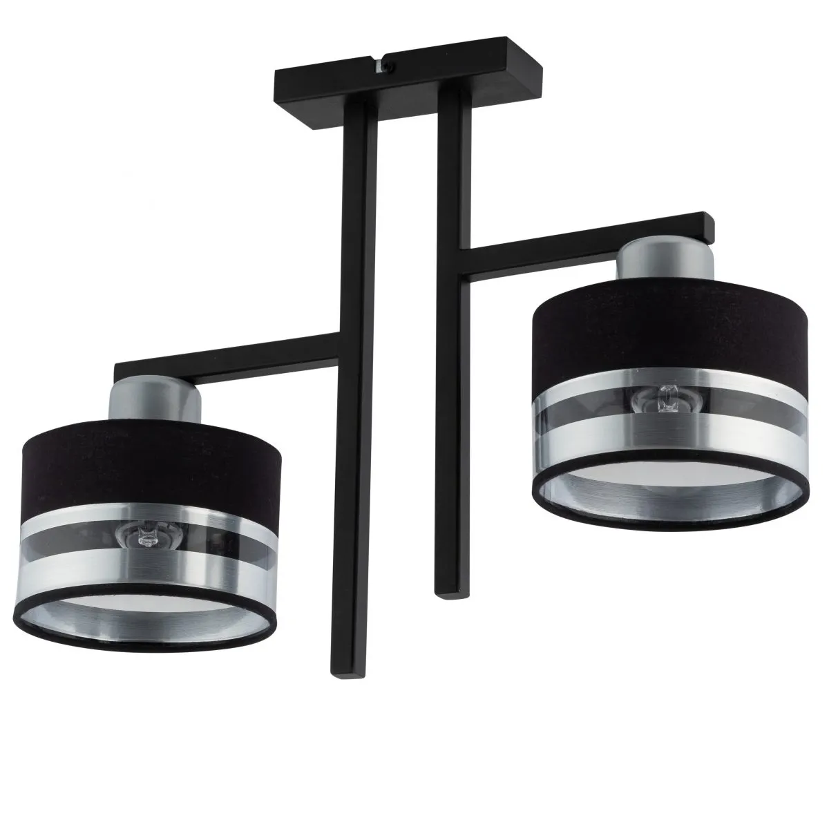 Lampa sufitowa/plafon PRO 2 czarno-srebrny