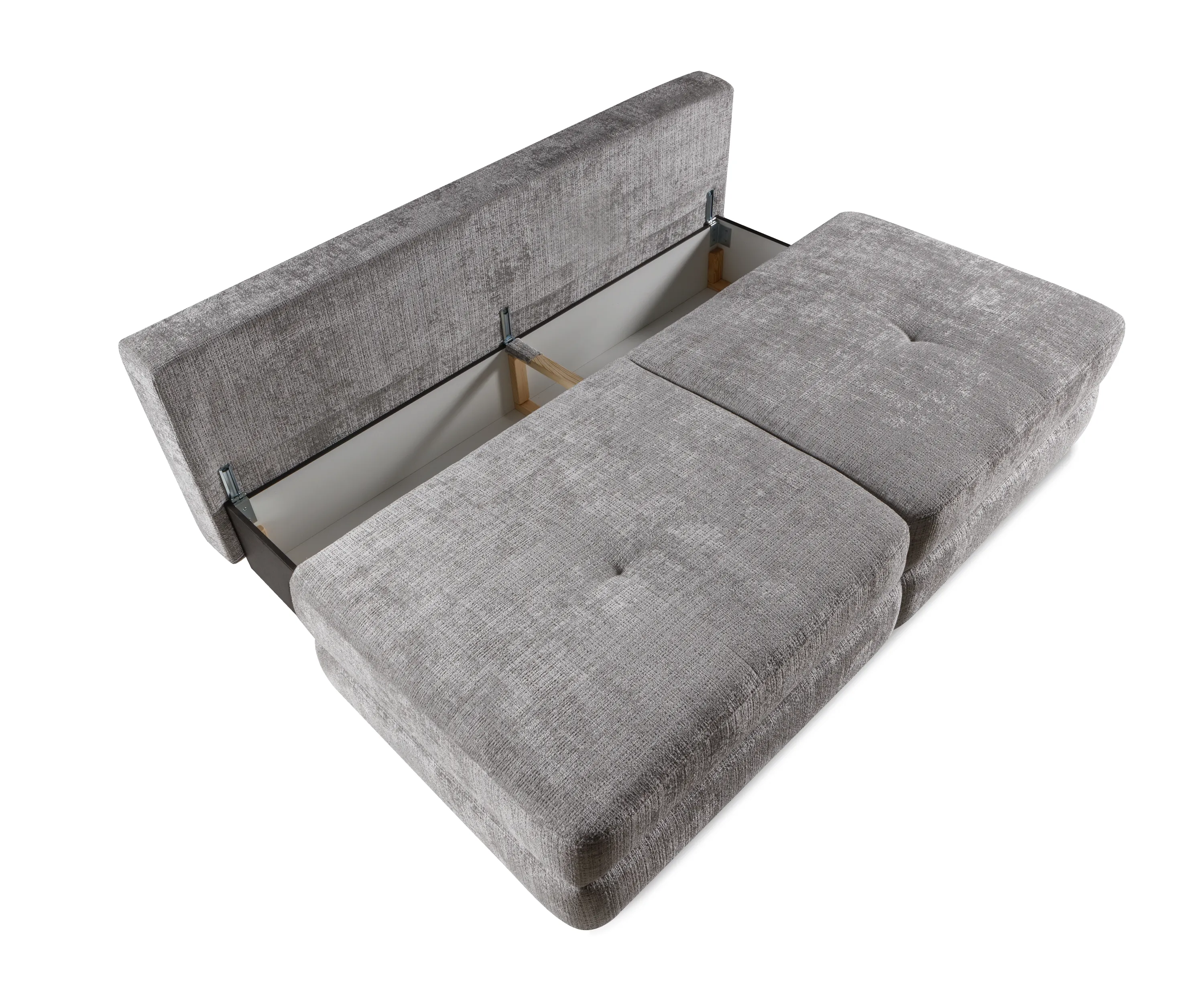 Sofa rozkładana RAMARO z powiększoną powierzchnią spania Cremona 81 - szara - RAMARO_SO_CREMONA81