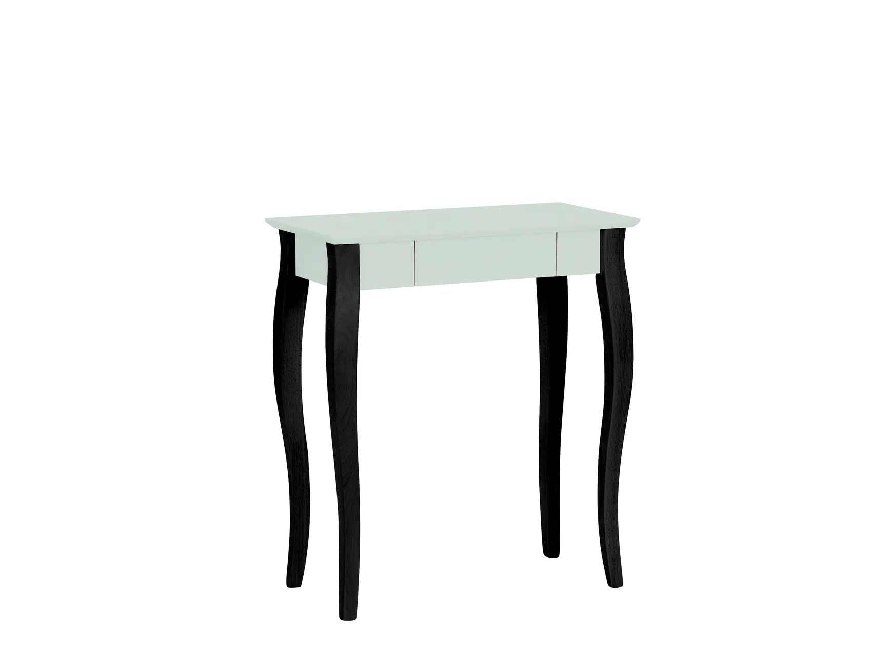 Biurko z szufladą LILLO 65x40 miętowy blat/czarne drewniane nogi Meble, Tabela, Biurko, Stół do jadalni