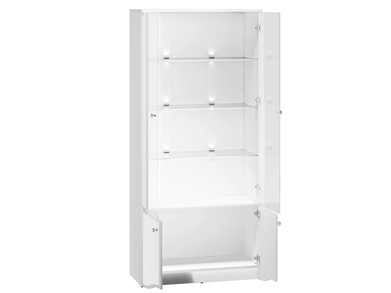 Witryna 4-drzwiowa GLAMOUR 01 - biały połysk - 1GLAM01-001