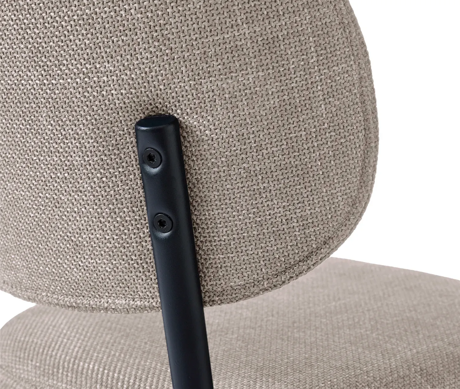 Krzesło tapicerowane FOWLER - piaskowy, czarny - UN_51890001