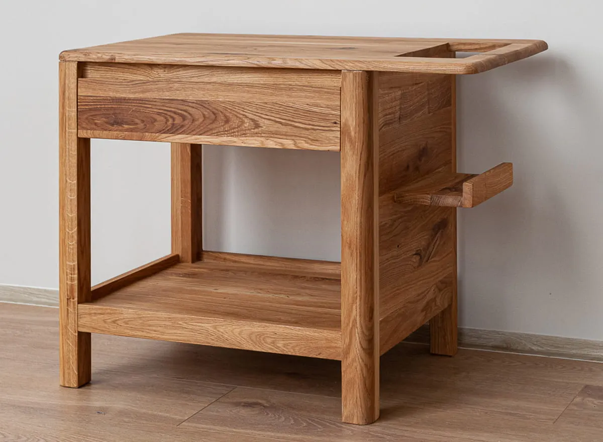 Stolik - gazetownik dębowy GIALO - dąb olejowany - 2SGIA108
