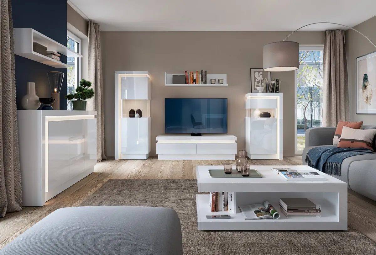 KOMODA RTV LYON BIAŁY LYOF01 BIAŁY ALPIN/BIAŁY HG - 6000000010696