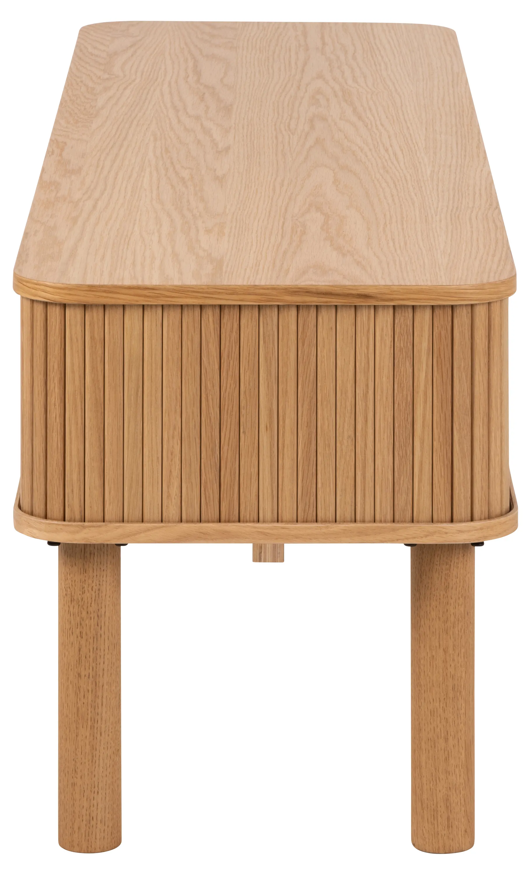 Szafka RTV z drzwiami przesuwnymi MORGAN 140x40x45, naturalny- lamele - 0000102750