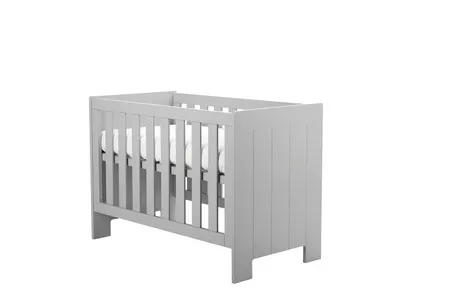 Łóżeczko dziecięce CALMO 120x60 z regulacją wysokości szare Łóżeczko dziecięce CALMO 120x60 z regulacją wysokości szare