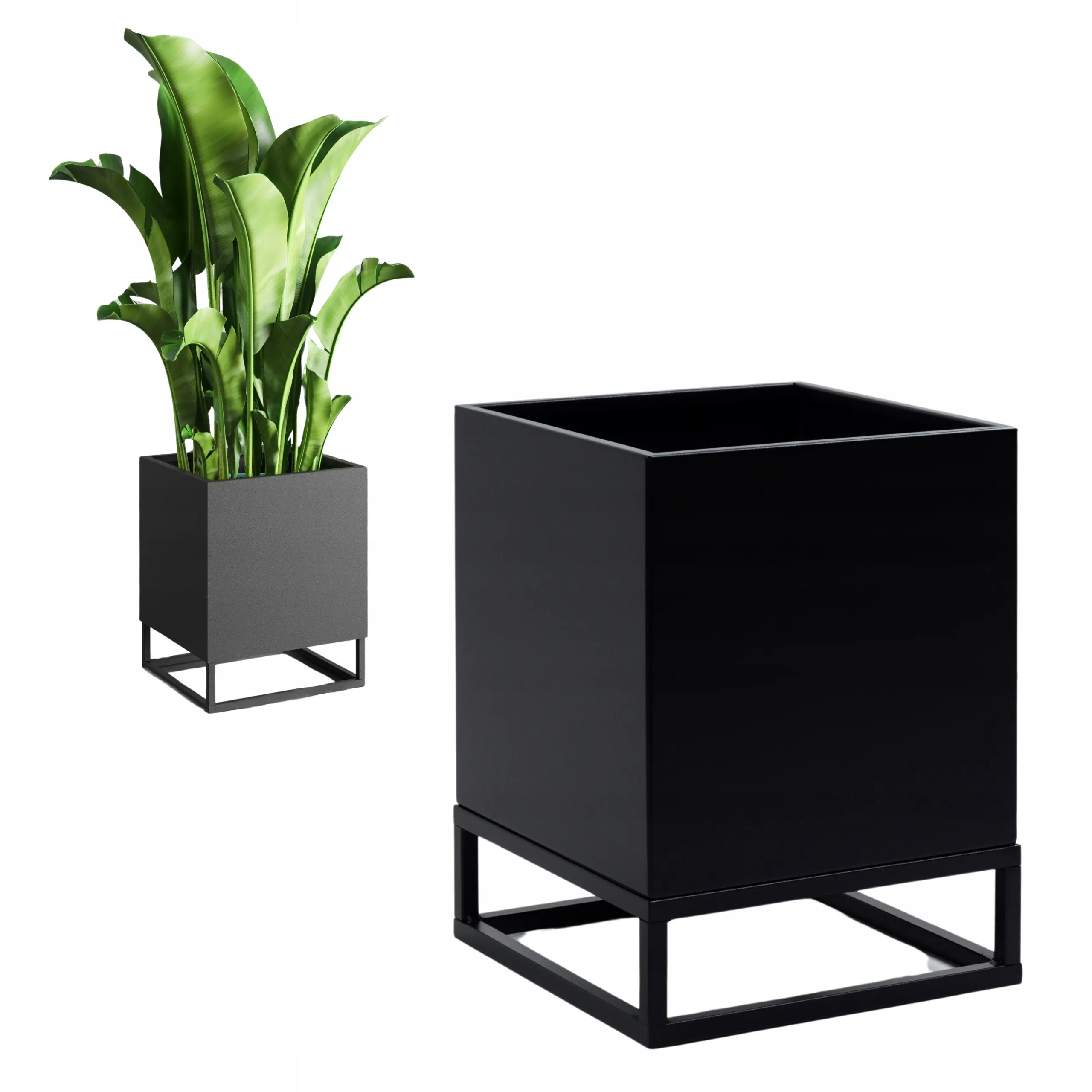 DONICZKA-osłonka na donice metalowa BORDEAUX XS czarna - LD_TZ000114