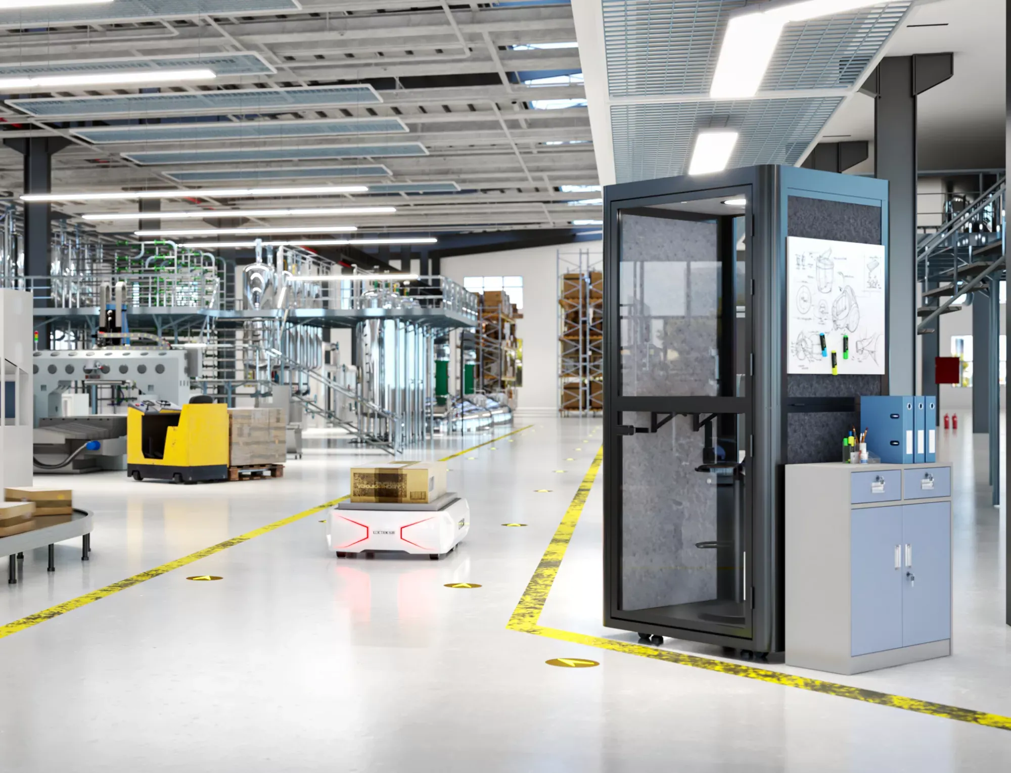 Kabina Budka akustyczna wygłuszająca POD - ciemnoszary, czarny - POD