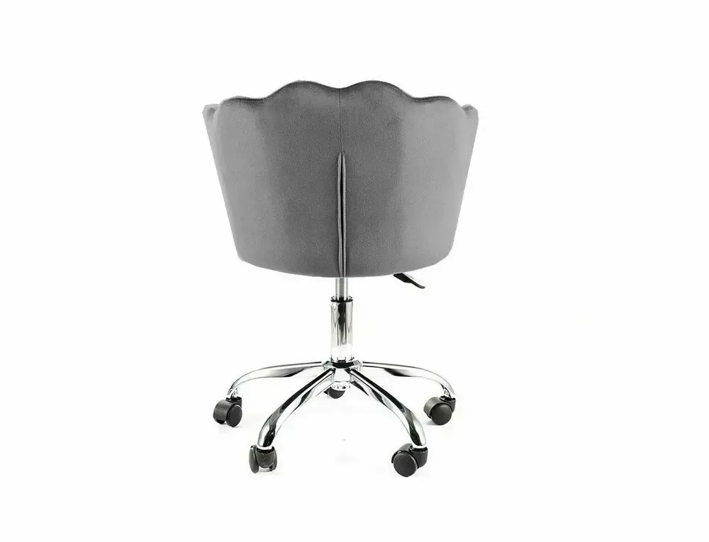 Fotel obrotowy ROSE VELVET muszelka szary Signal - OBRROSEVSZ