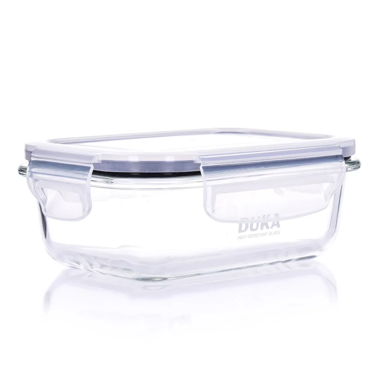 Szklany pojemnik z pokrywką DUKA KITCHEN 370 ml