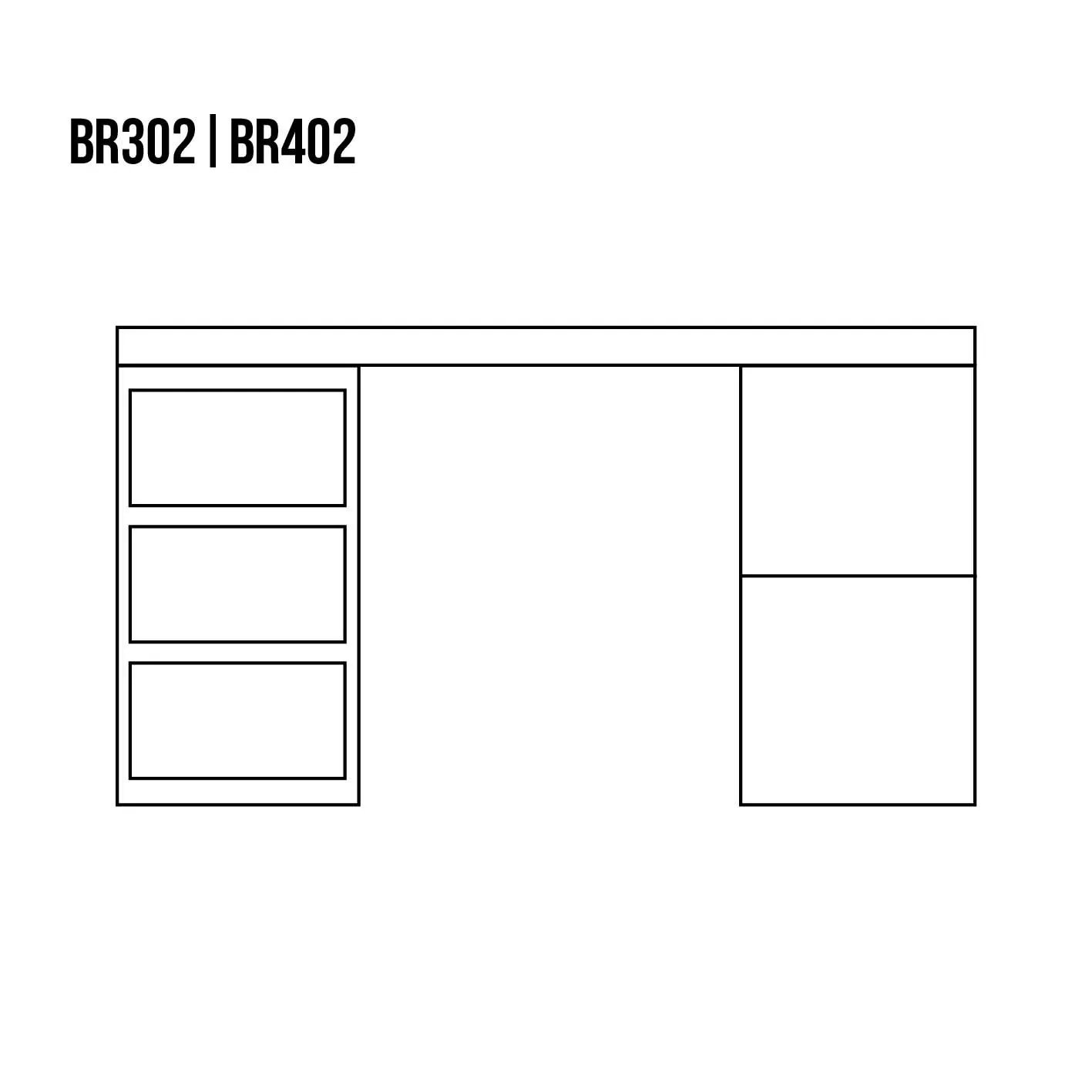 Biurko dębowe BR302 Dark DREWMAX - 32701