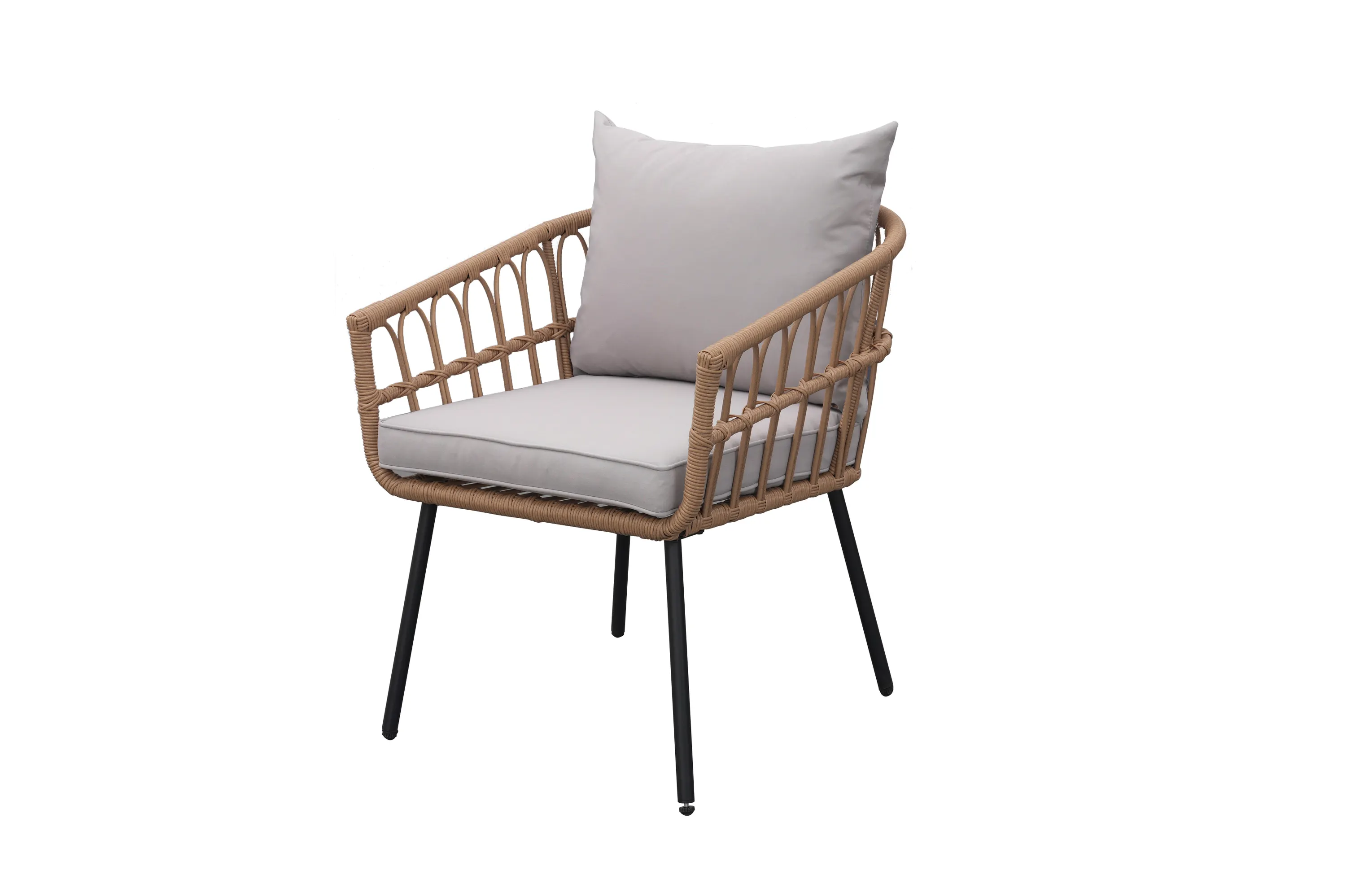 Zestaw ogrodowy wypoczynkowy PLAIT 4-set technorattan szary Zenjoy - PLAIT_SZARY