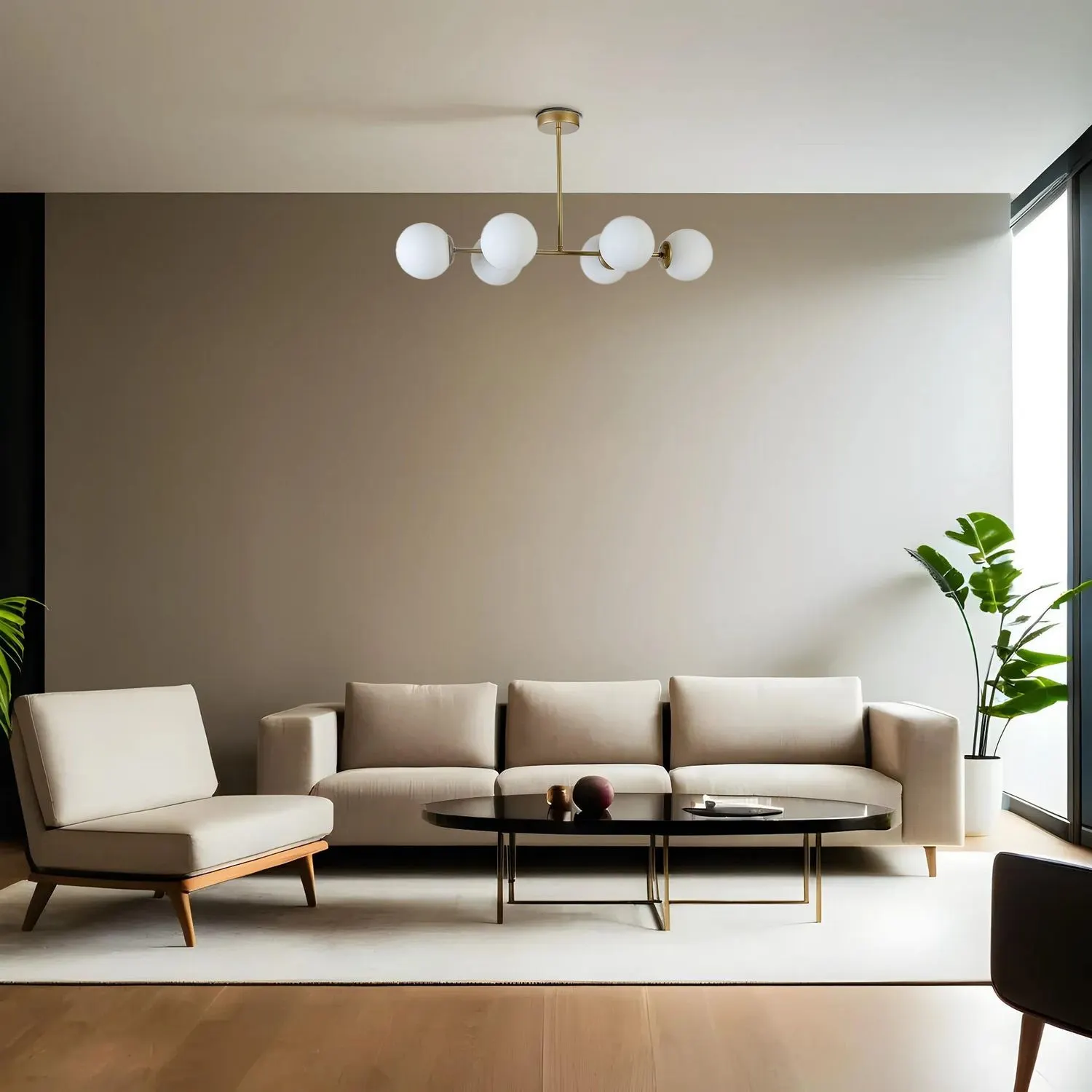 Żyrandol kulisty YENI FAVORI 6-punktowy złoty biały - ASI_846STL5155