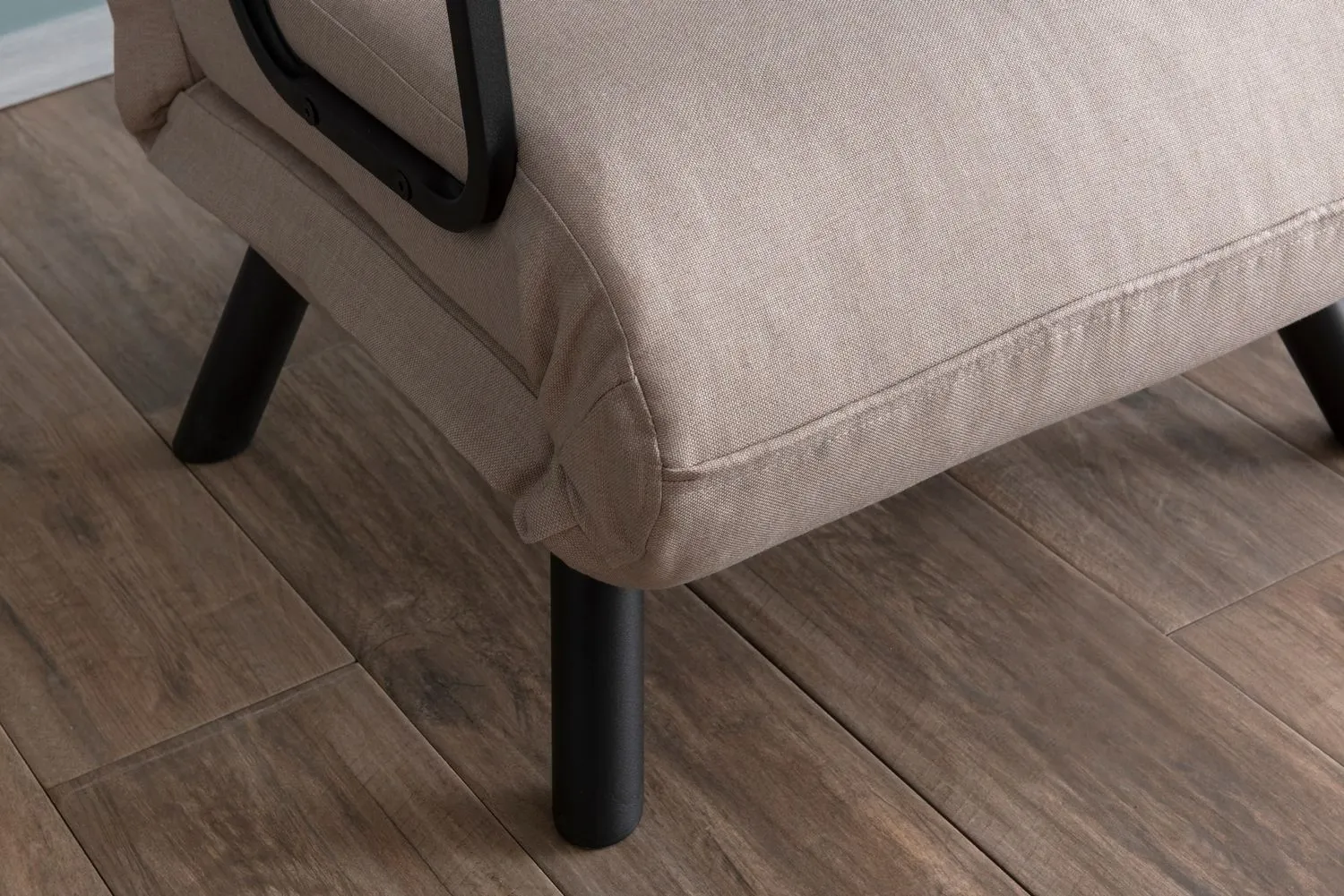 Fotel z funkcją spania SANDO tkanina lniana kremowa - ASI_859FTN2821