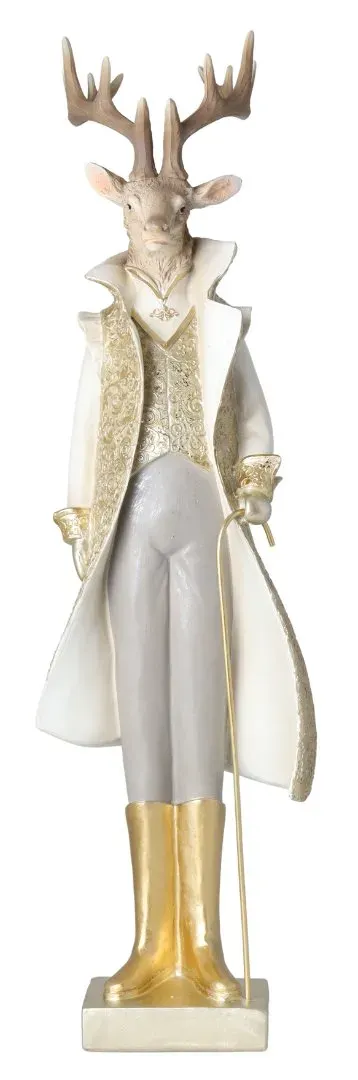 Figurka RENIFER Z LASKĄ wielokolorowy złoty