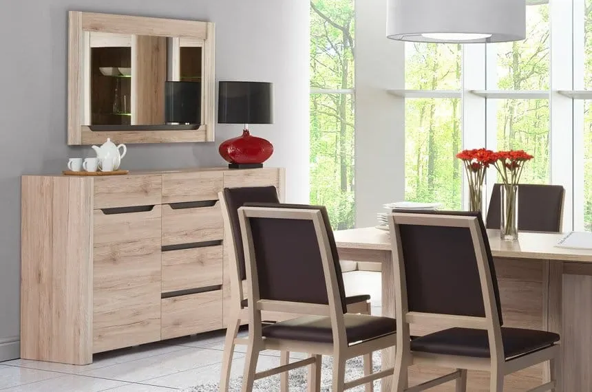 Lustro DESJO 30 w ramie dąb sanremo 70x118cm - WG-100-0172