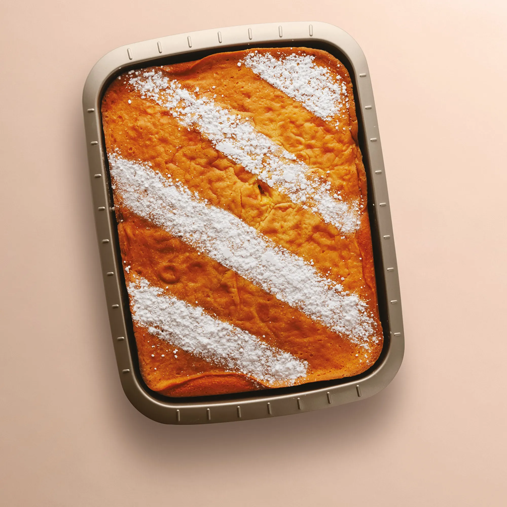 ciasto, blacha, kruche, cukier puder, pomarańczowy