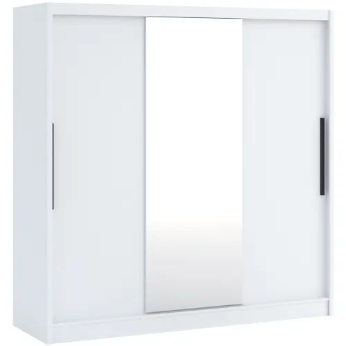Szafa 3-drzwiowa 1 lustro ARIS drzwi przesuwne biała Drzwi, Drzwi przesuwne, Meble, Szafka