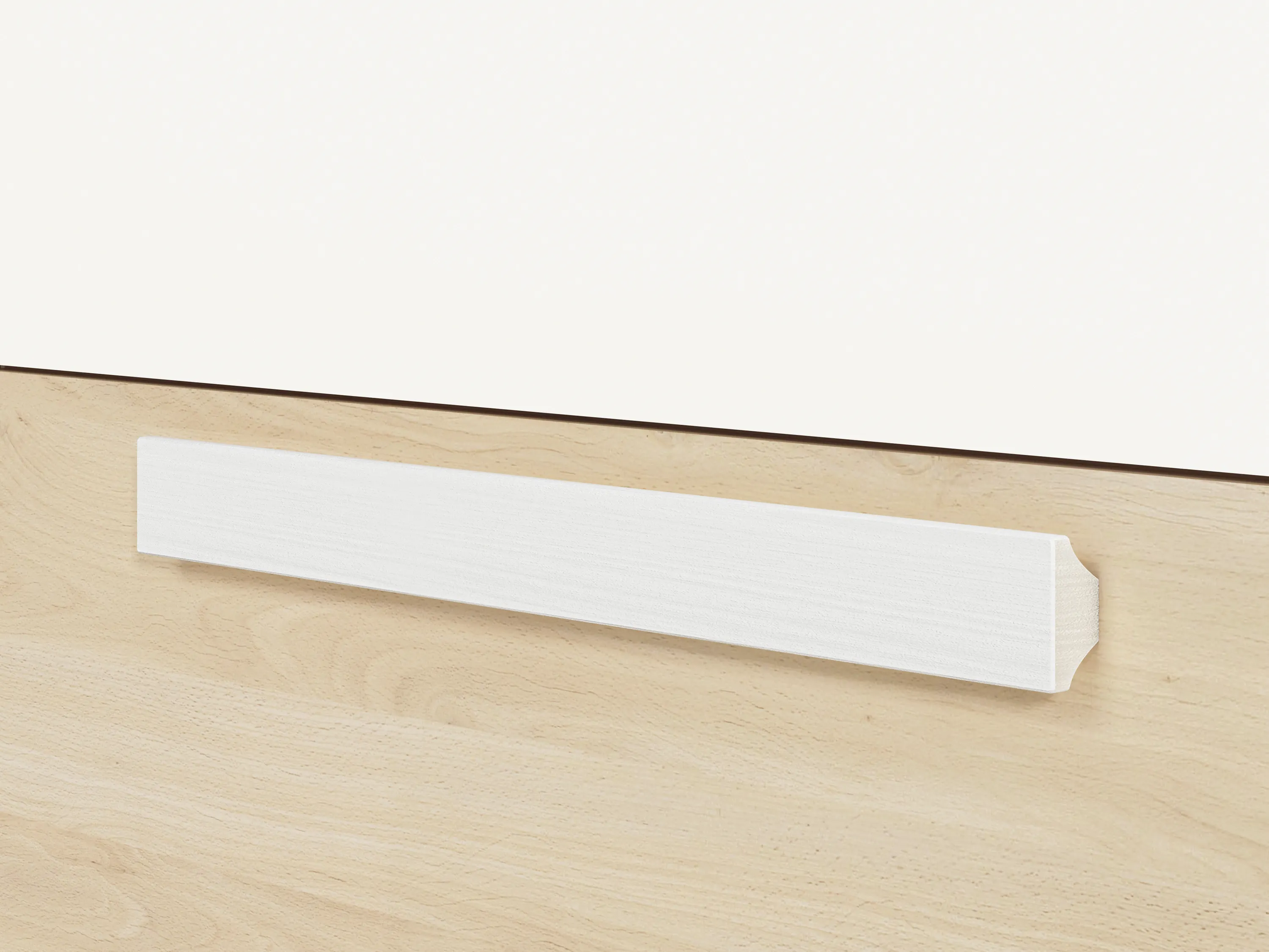 Komoda 1-drzwiowa z 3 szufladami DROP 08 buk fjord, biały, szary - 1DROP0801-001